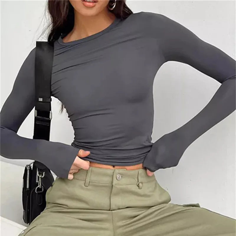 Women's Long Sleeve Slim Fit T-Shirt
