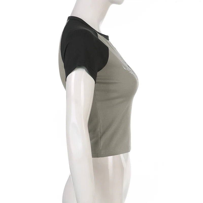 Camiseta Mujer Corta Verano Fashion