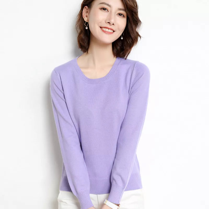 Suéter Mujer Cuello Redondo Cálido Casual
