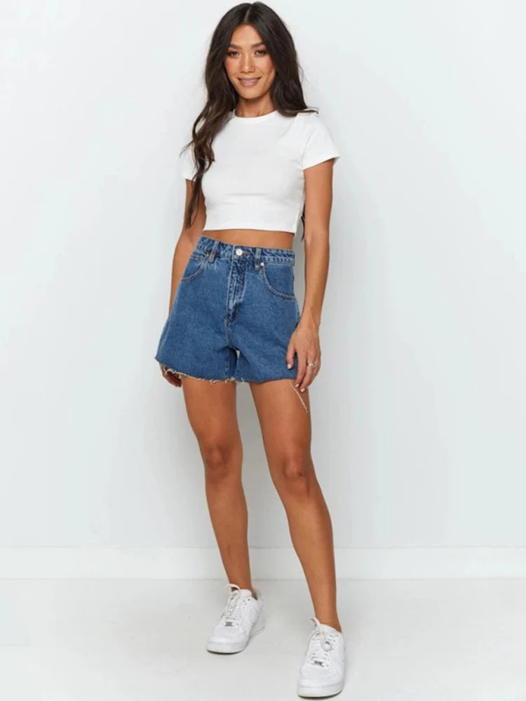 Camiseta Mujer Básica Corta Cómoda