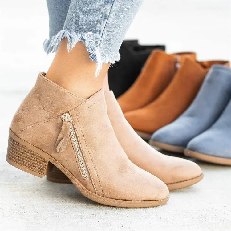 Botas Mujer Cortas Cierre Comodas
