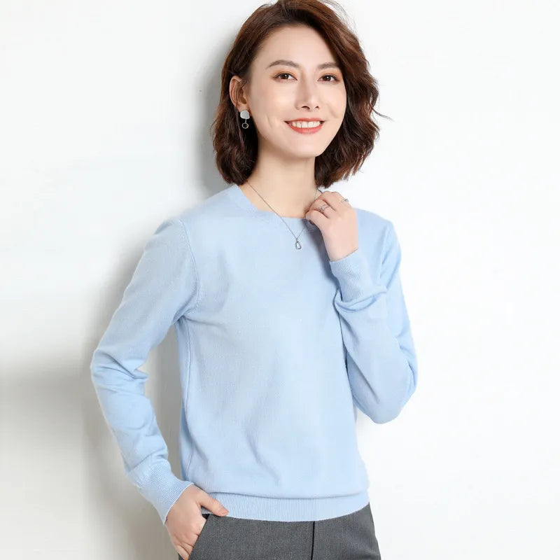 Suéter Mujer Cuello Redondo Cálido Casual