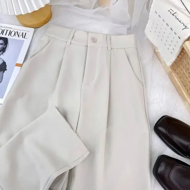 Women's Fashion Office Elastic Trousers