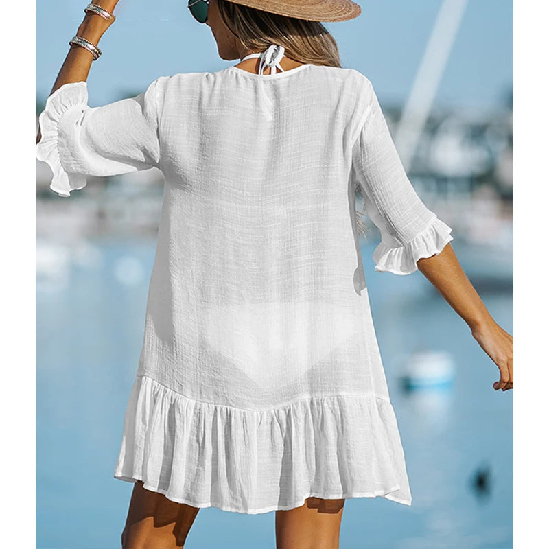 Leichtes, durchscheinendes Strandkleid für Damen