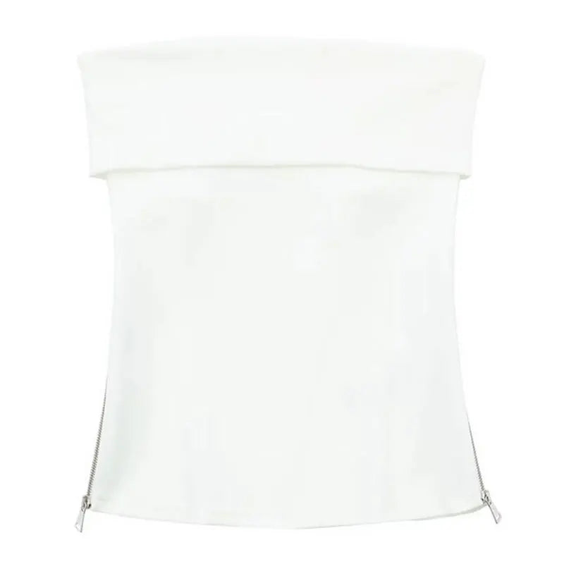 Camiseta Mujer Strapless Top Verano