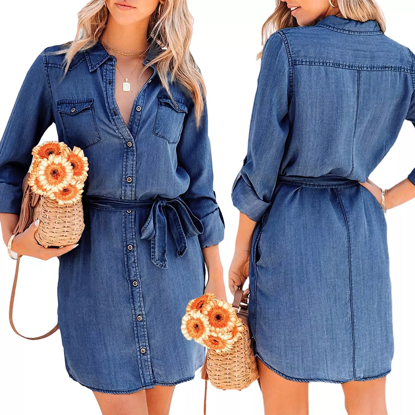 Women's Short Casual Denim Dress