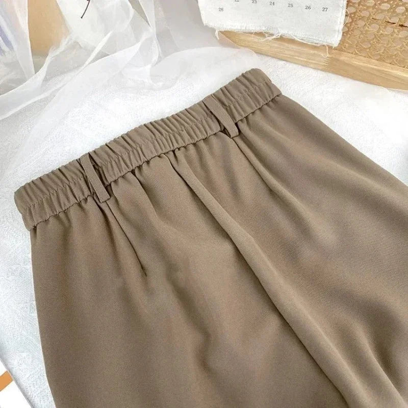 Women's Fashion Office Elastic Trousers