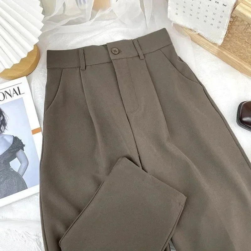 Women's Fashion Office Elastic Trousers