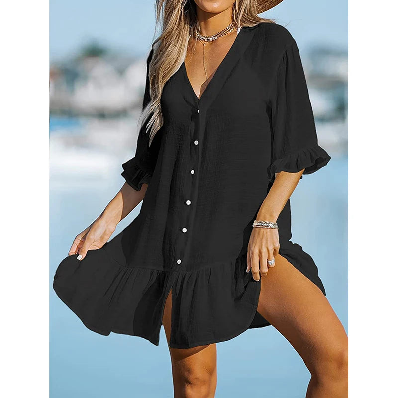 Leichtes, durchscheinendes Strandkleid für Damen