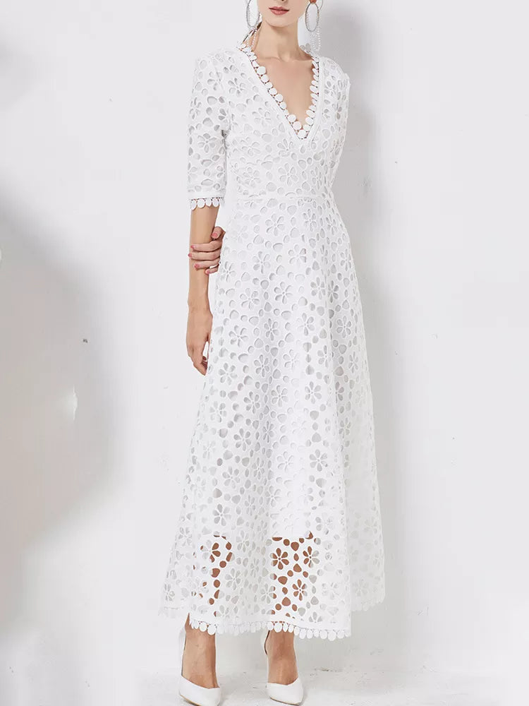 Vestido Mujer Fresco Playa Mangas Largo