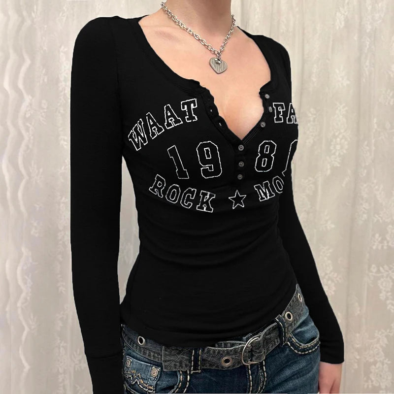 Camiseta Mujer Manga Larga Retro