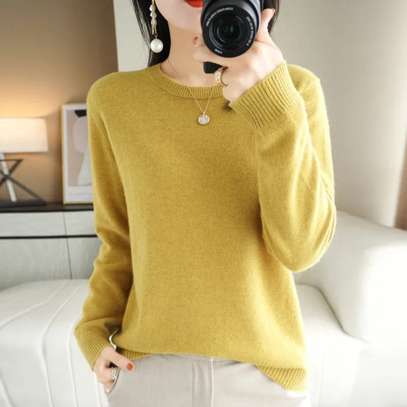 Suéter Mujer Cuello Redondo Cálido Casual