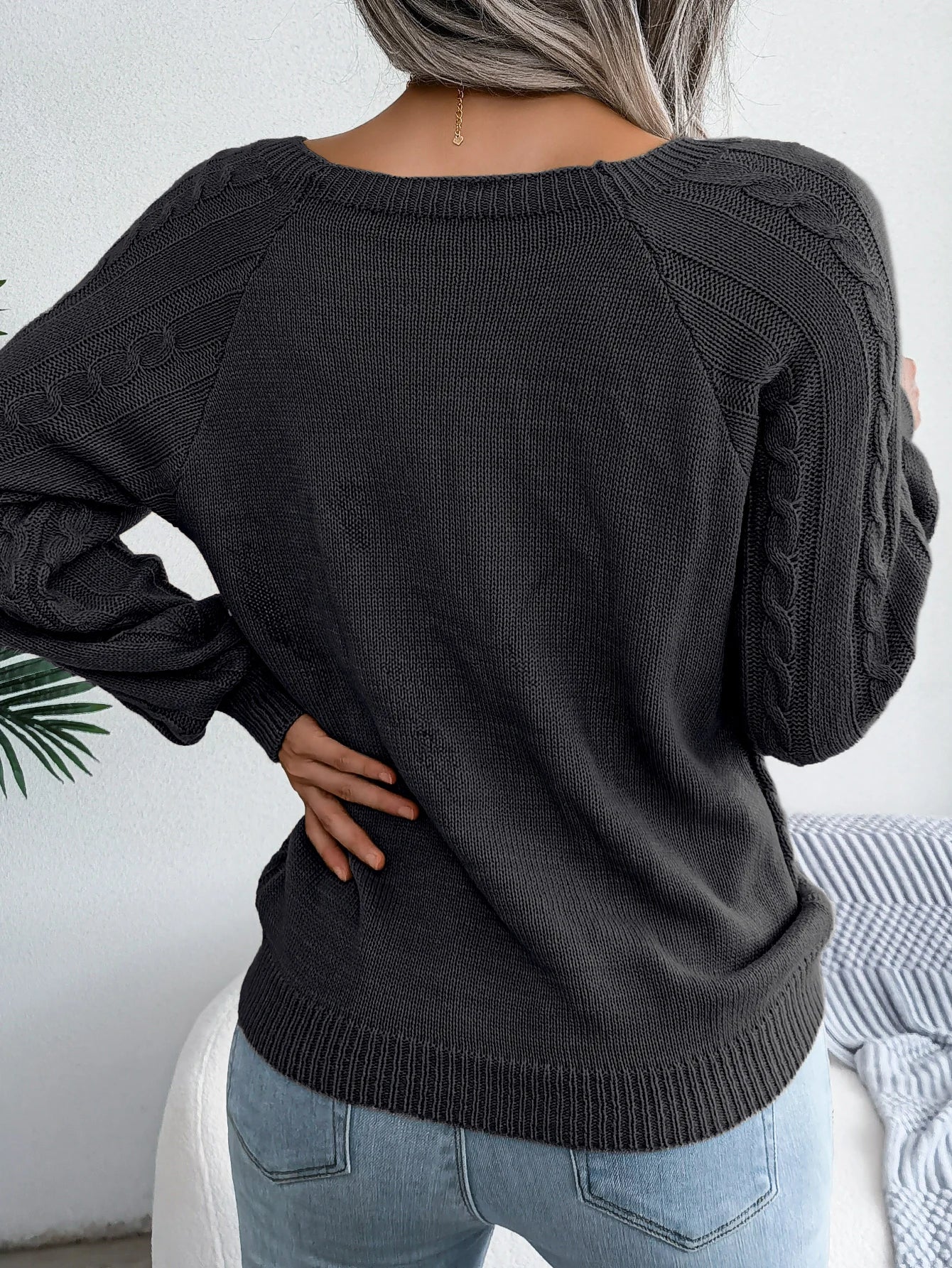 Jersey Mujer Fino Botones Fashion
