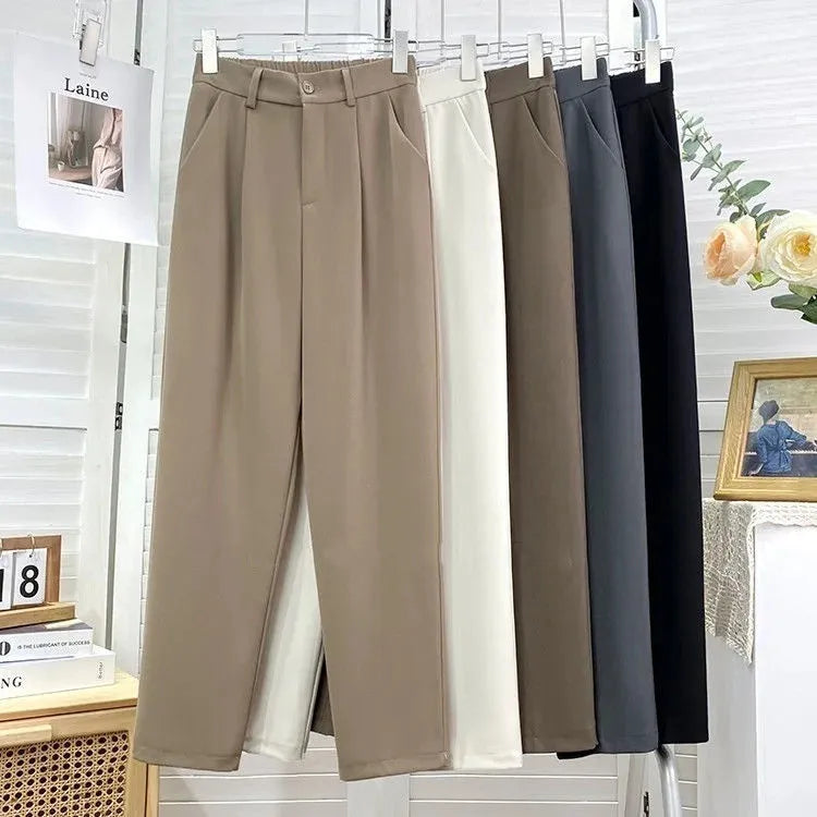 Women's Fashion Office Elastic Trousers
