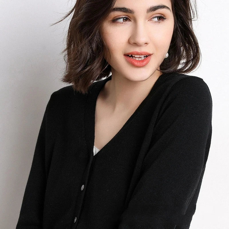 Damen-Cardigan, warm, modisch, einfarbig