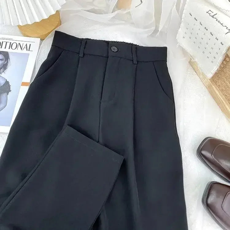 Women's Fashion Office Elastic Trousers