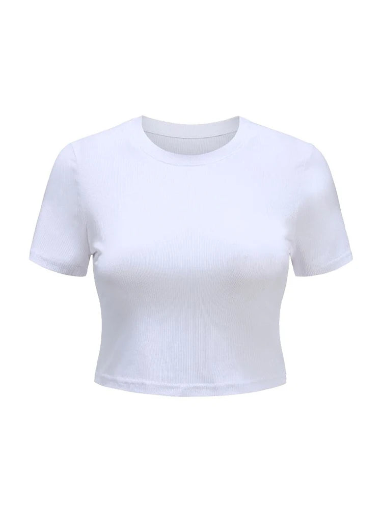 Camiseta Mujer Básica Corta Cómoda