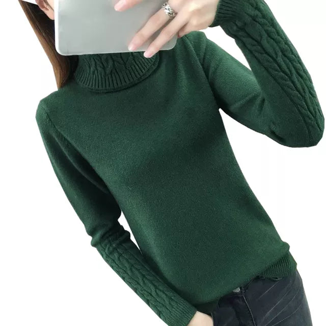 Suéter Mujer Cuello Tortuga Cómodo