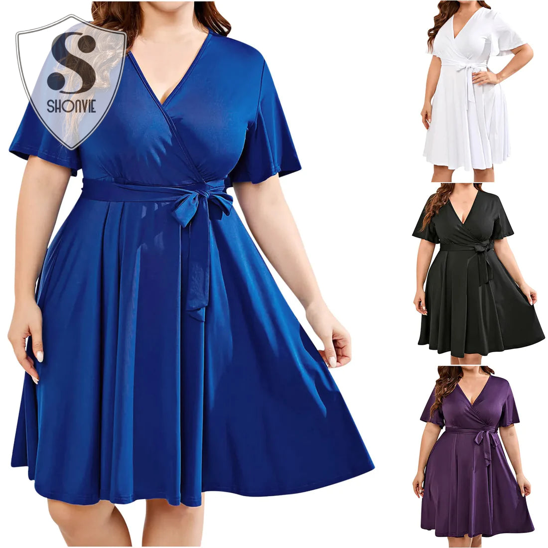 Vestido Mujer Elegante Verano Cinturon