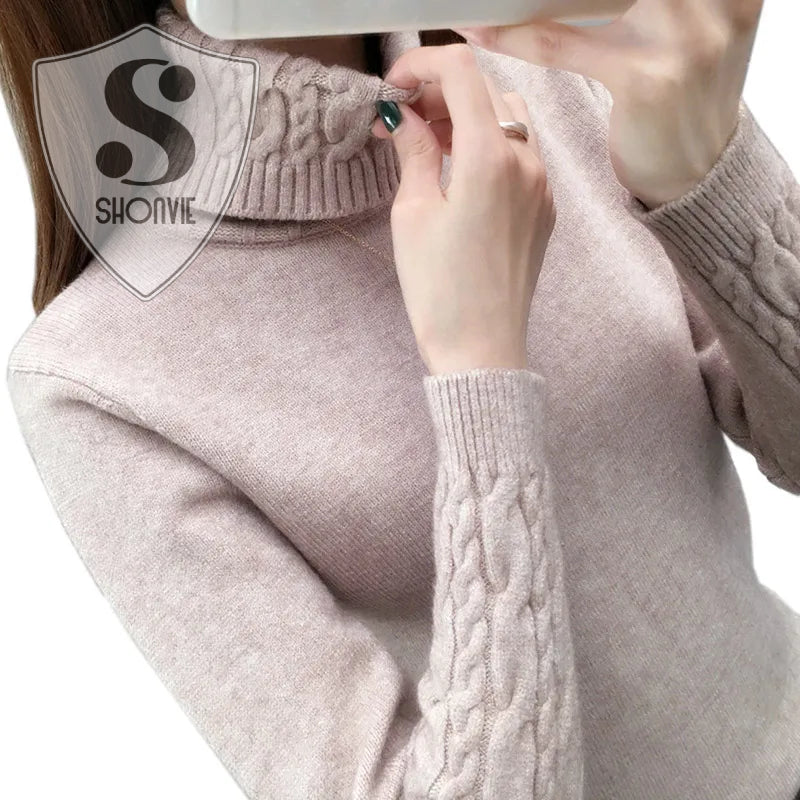 Suéter Mujer Cuello Tortuga Cómodo