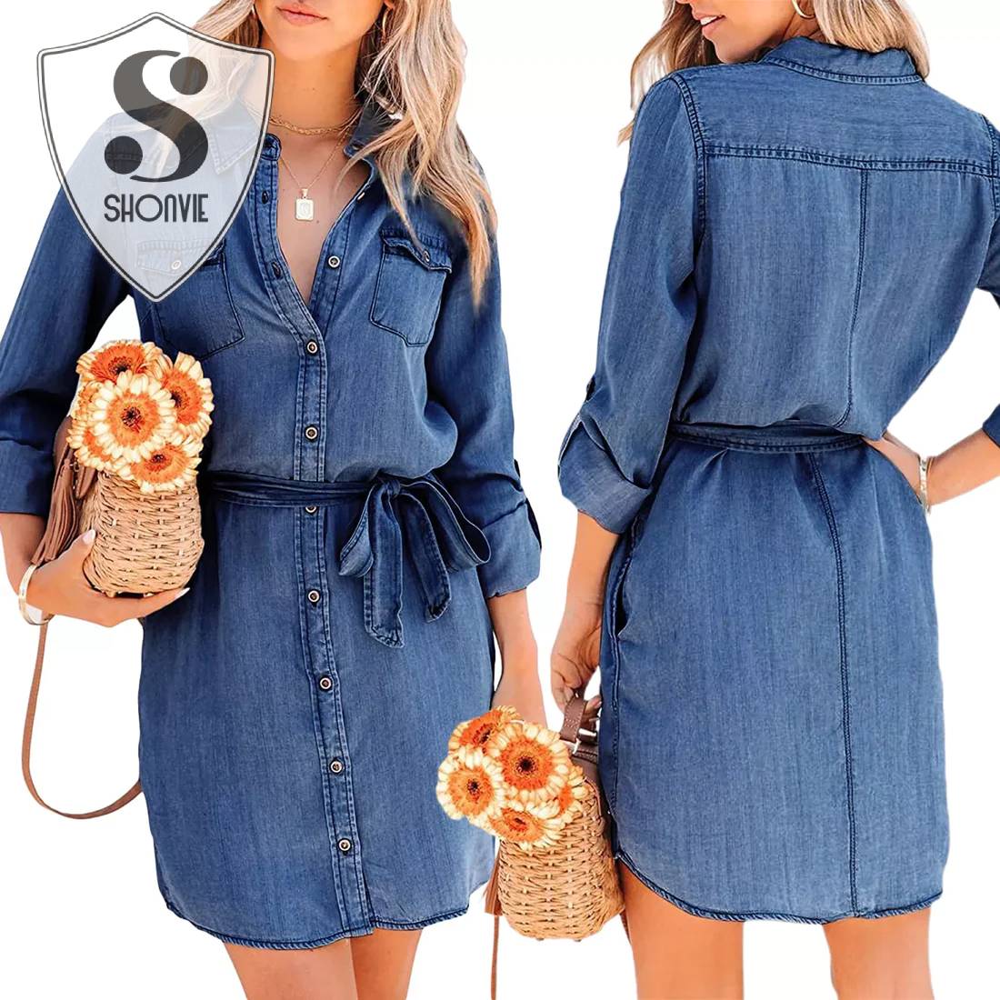 Women's Short Casual Denim Dress