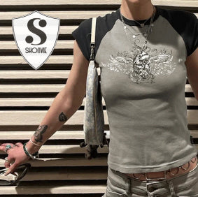 Camiseta Mujer Corta Verano Fashion