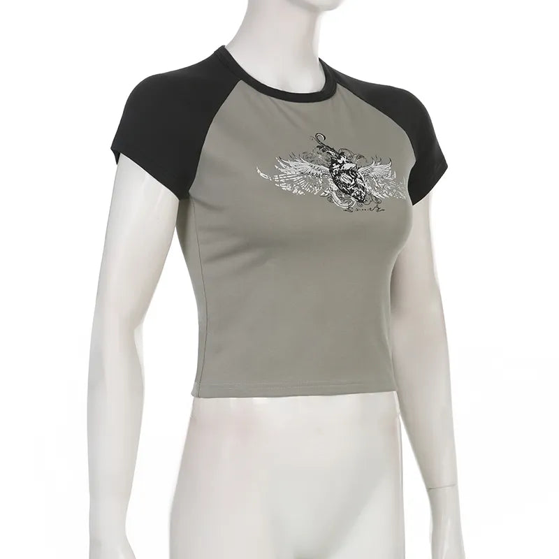 Camiseta Mujer Corta Verano Fashion