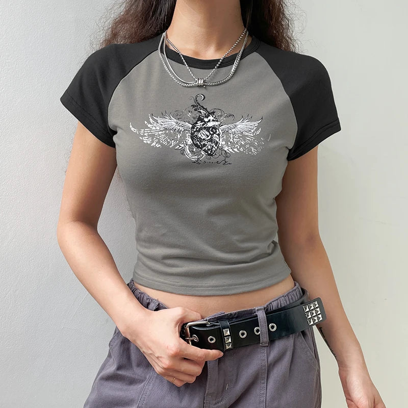 Camiseta Mujer Corta Verano Fashion